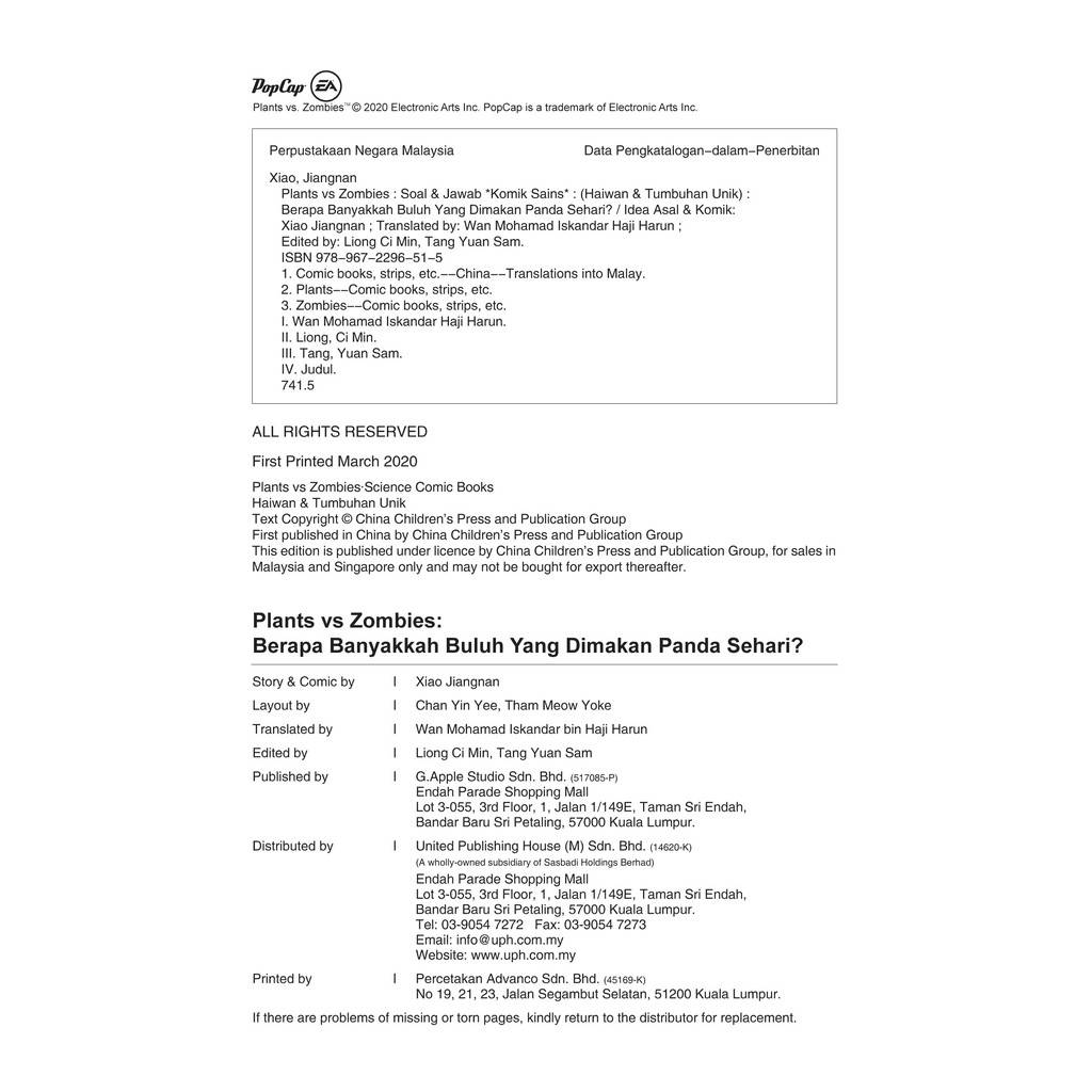 Plants VS Zombies 2 (Komik Sains) - Berapa Banyakkah Buluh Yang Dimakan